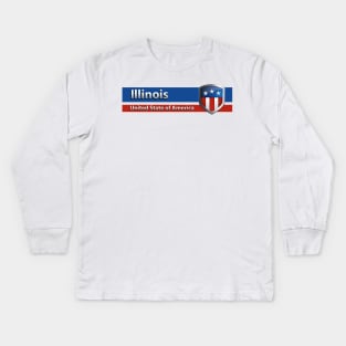 Illinois - United State of America Kids Long Sleeve T-Shirt